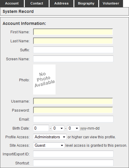 Account Information