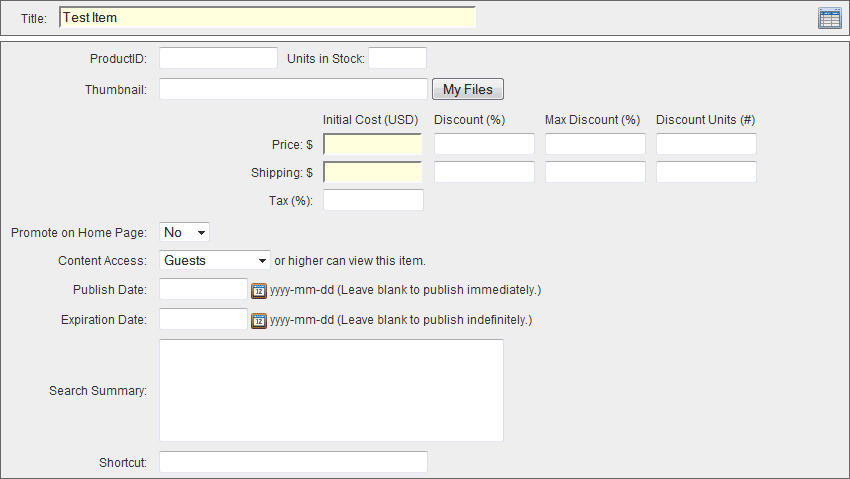 Add New Item Add New Item
